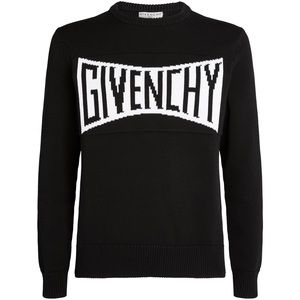 Rare Out of Stock!! Cotton Logo Panel Sweater